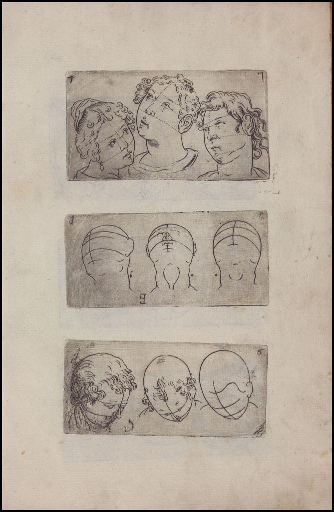 Imagen de Pedro de Villafranca, “Modelos de cabezas”, en Giacomo Barozzi da Vignola, Regla de las cinco ordenes de architectvra, Madrid, 1658. Cerv/298